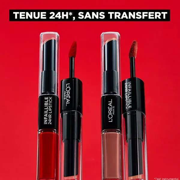L'Oréal Paris Infaillible 24h Rouge à Lèvres Duo N°501 Timeless Red 5,6ml