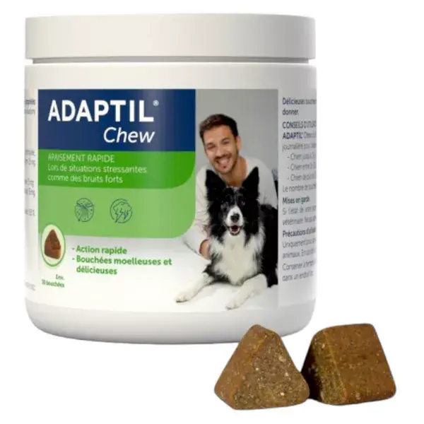 ADAPTIL Chew Bouchées anti-stress pour chiens Action rapide dès 30 minutes