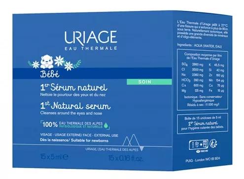 Uriage Sérum Fisiológico Monodoses Bebé 15 x 5 ml