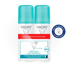 Vichy Déodorant Anti-Transpirant 48h Spray Lot de 2 x 125ml