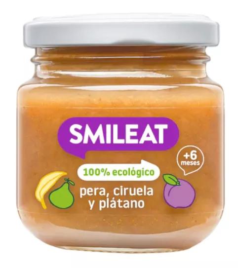 Smileat Pot Peer, Pruim en Banaan ECO +6m 130 gr