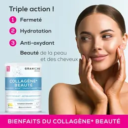 Granions Beauté Collagène Marin, Acide Hyaluronique Vitamine C Goût Citron 250g