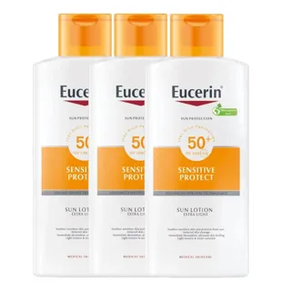 Eucerin Extra Light Body Sun Lotion SPF 50+ 3 x 400 ml