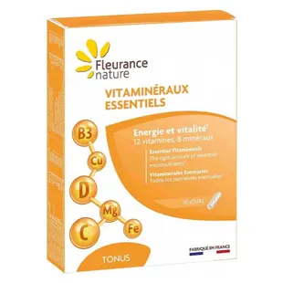 Fleurance Nature - Tono e vitalità - Vitamine essenziali - 30 capsule