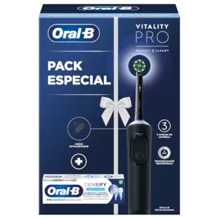 Oral-B Pack Cepillo Eléctrico Vitality PRO Negro + Pasta Dental Densify 75 ml