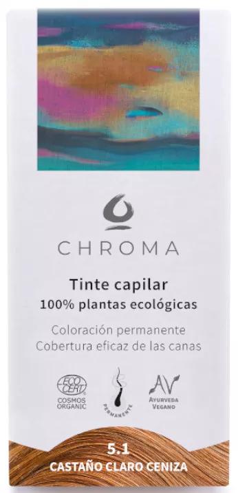 Chroma Tinte Capilar Natural Castaño Claro Ceniza 5.1 100 gr