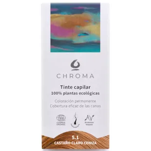 Chroma Natural Tintura de Cabelo Castanho Claro Cinza 5.1 100 gr
