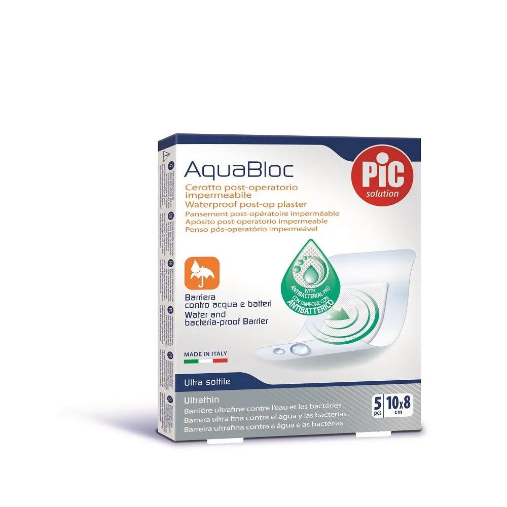 Pic Aquabloc Cerotti Antibatterici Impermeabili 10 x 8 cm 5 Pezzi