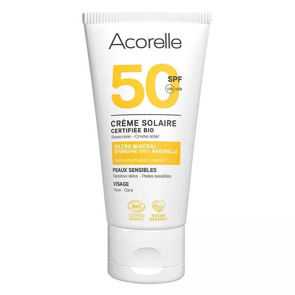Acorelle Nature Sun Crème Solaire Visage SPF50 Bio 50ml